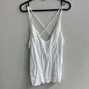 NWT White Zara Crochet Tank Top